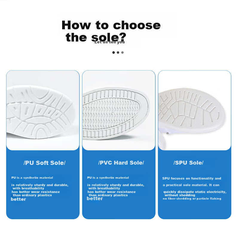 Andaton Anti-Static Dust-Free Work Shoes Canvas Cleanroom Soft Sole Thickened Mid-Top White PVC Shoes Size 42 3