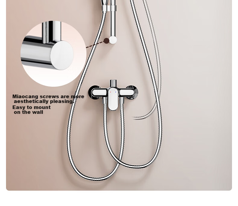JOMOO Bright Silver Integrated Lifting Silicone Descaling Three-Function Split Shower Set Spray Gun Model 35324-592/1B-1 12