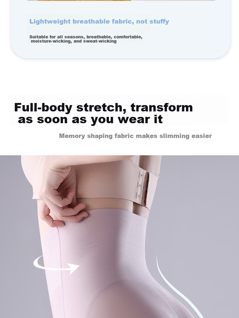 FENYE Postpartum High-Waist Compression Shaping Panties Butt-Lifting Tummy Control Seamless Shorts Pink+Apricot L 5