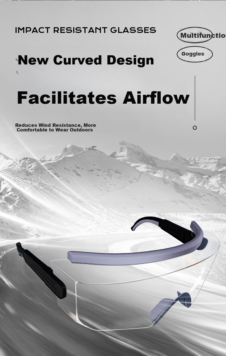 TA Protective Goggles Windproof Anti-Fog Liquid Splash Dustproof Safety Glasses for Cutting Grinding Cycling Mountaineering Skiing Compatible with Prescription Glasses Impact Resistant Scratch Resista 4