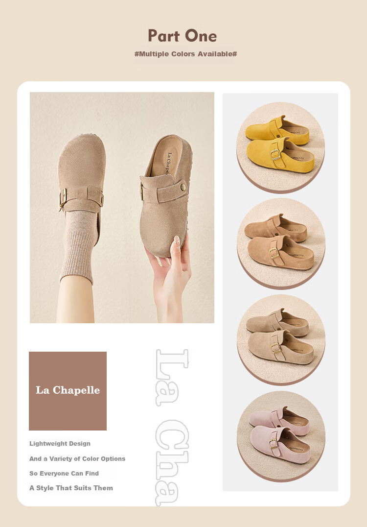 La Chapelle Women's Birkenstock Style New Open Toe Slip-On Casual Half-Sandal Shoes SLX216 Brown Size 37 2