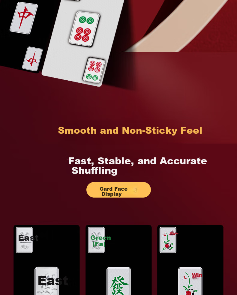 Benniu Iron Box Mahjong Playing Cards Silent Plastic PVC Waterproof 148 Cards Portable Noise-Free Universal 5