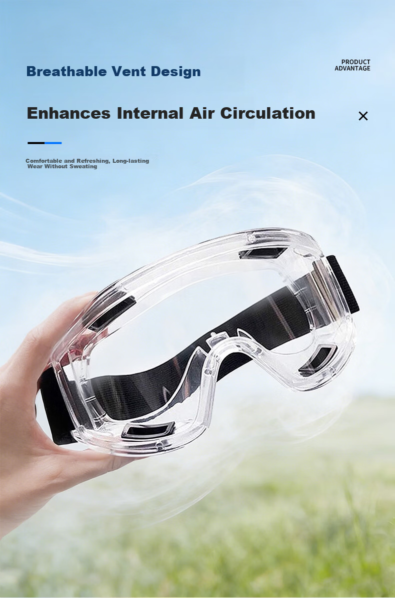 SHOUDUN Protective Goggles Anti-Splash Dustproof Windproof Impact-Resistant Transparent High-Definition Wide-Angle Sealed Anti-Fog Riding Safety Glasses 9