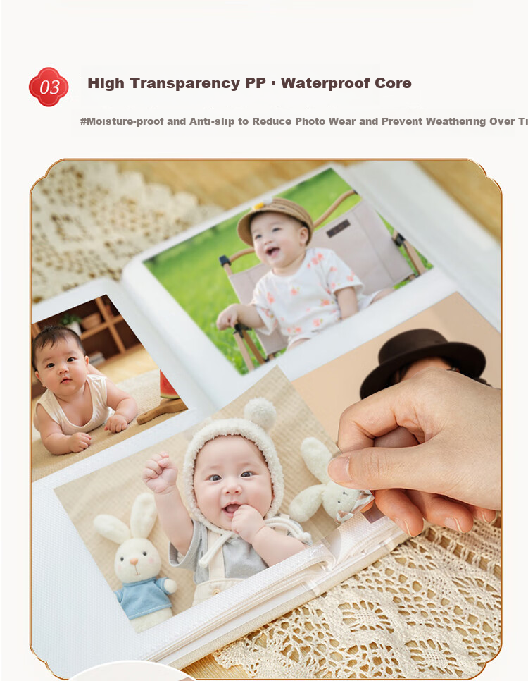 Mili Guofeng Small Photo Album Large Capacity Commemorative Album Insert 5/6/7 Inch Polaroid 3 Inch Family Baby Growth Photo Book Mother's Day 520 Gift 5