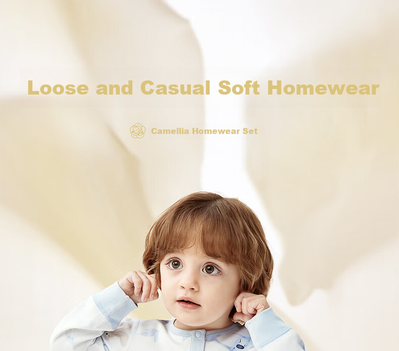 Babycare Camellia Children's Homewear Modal Baby Pajamas Autumn Underwear Set Hugging Panda 80 1