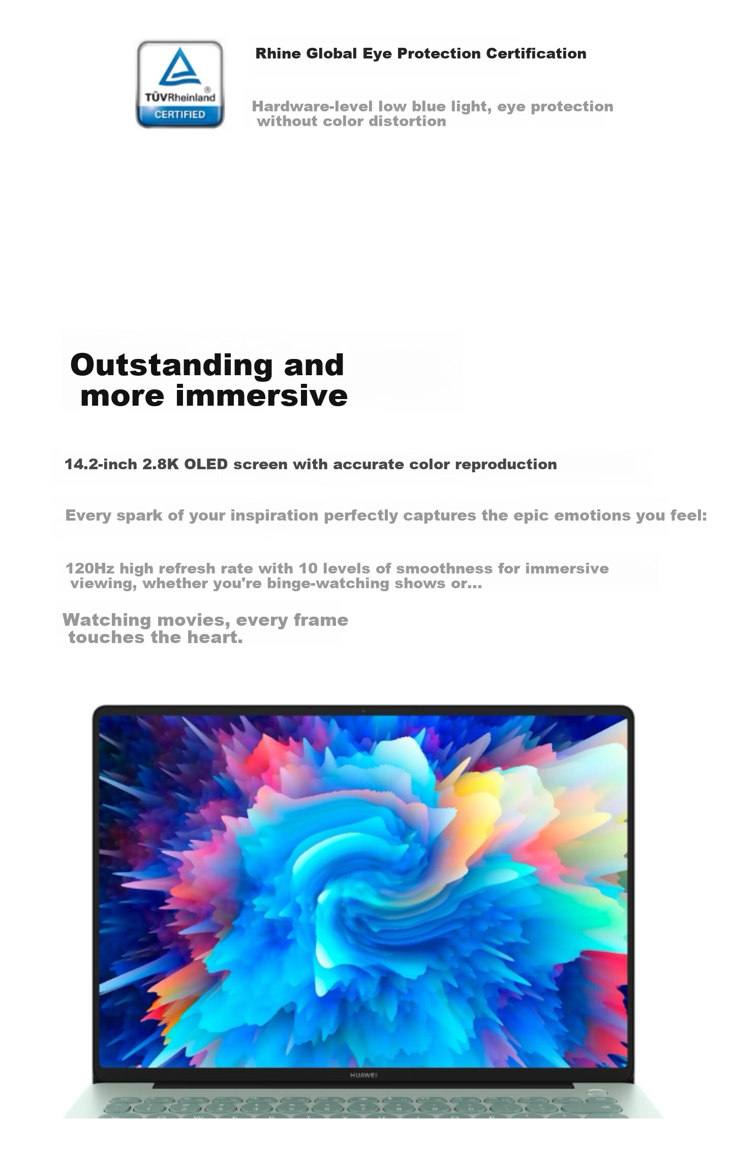 Huawei MateBook 14 HarmonyOS Edition Laptop National Subsidy 2.8K OLED Touchscreen HarmonyOS AI 32GB 1TB Wild Green Round Keyboard 9