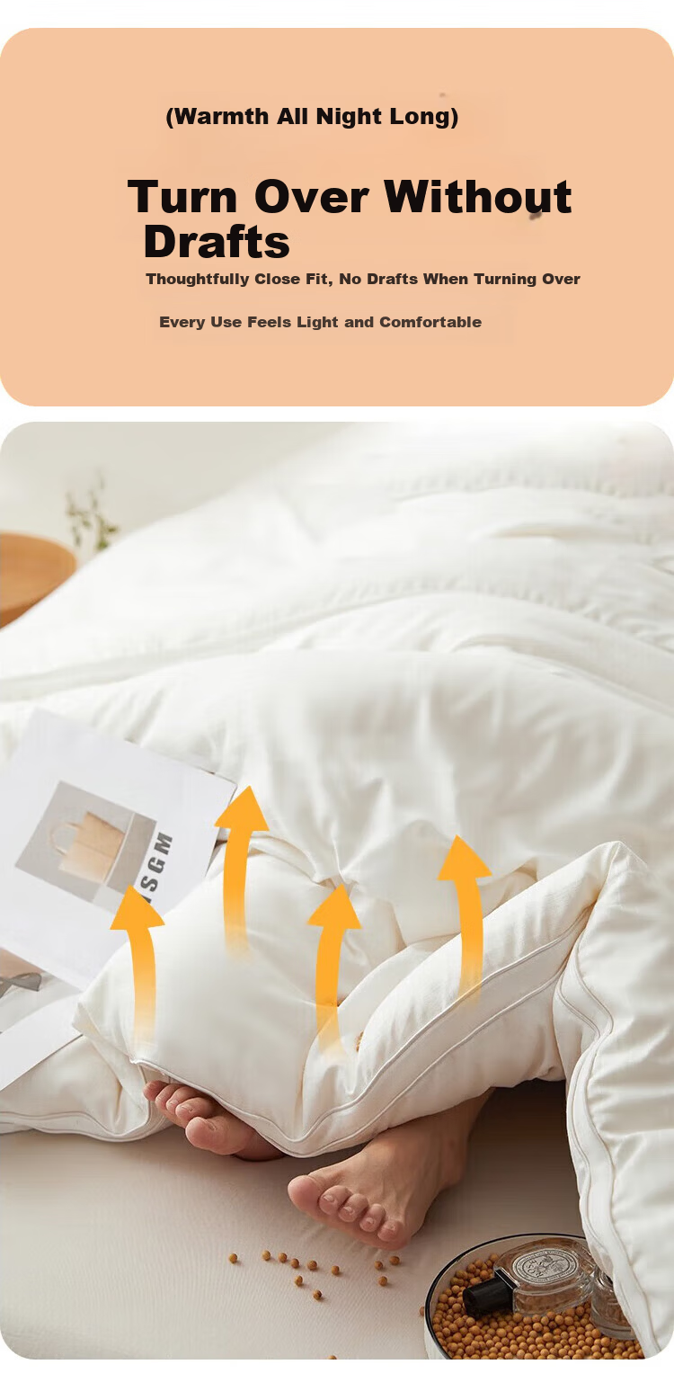 Nanjiren Class A 10% Soybean Quilt Core Air Conditioning Quilt Double 6 Jin Spring Autumn Four Seasons Quilt Winter Cotton Quilt 200x230cm 5