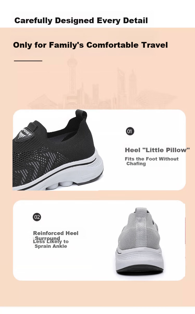 Anglerfish Old Beijing Cloth Shoes Women's Summer Breathable Mesh Slip-On Walking Shoes A6008 Gray Size 38 3