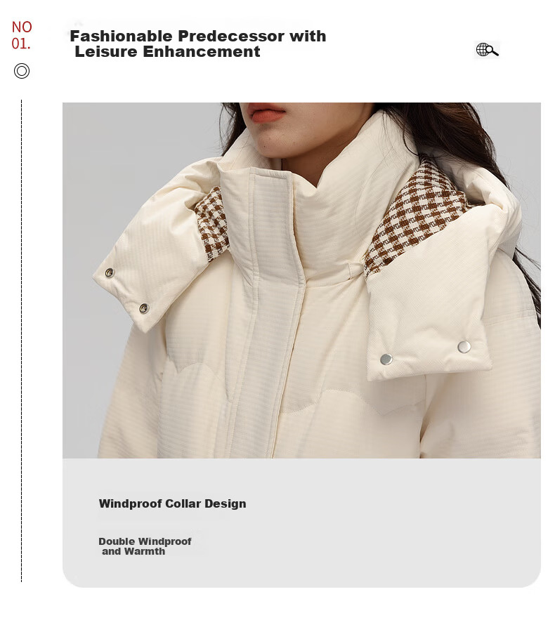 Yalu Women's Mid-Length Down Jacket 2025 Winter Thickened Cold-Resistant Warm Fashion Couple Hooded Coat Female 15