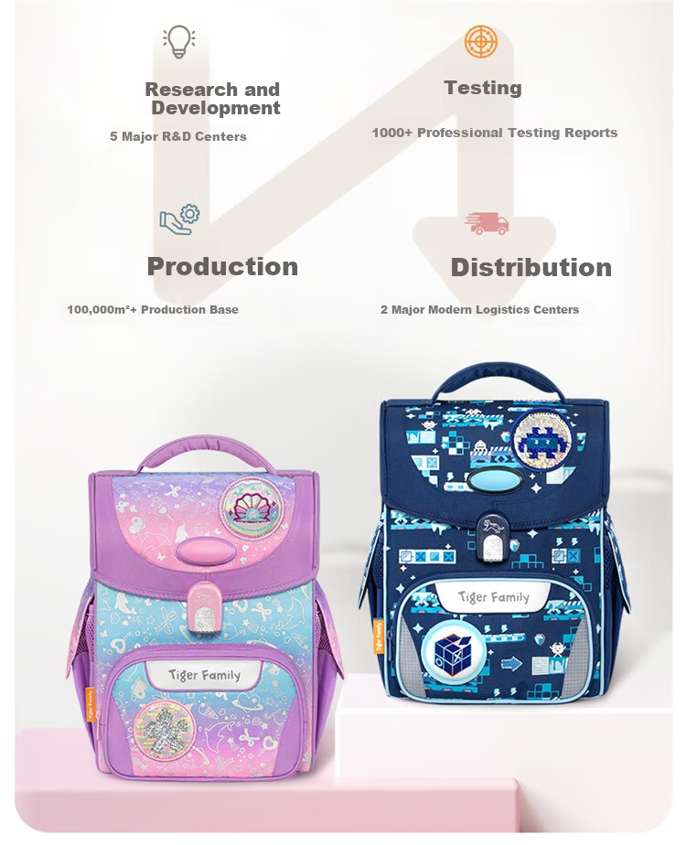 TigerFamily Primary School Backpack for Grades 1-3, Spine Protection And Load Reduction Children's Backpack, Double Shoulder Bag 6