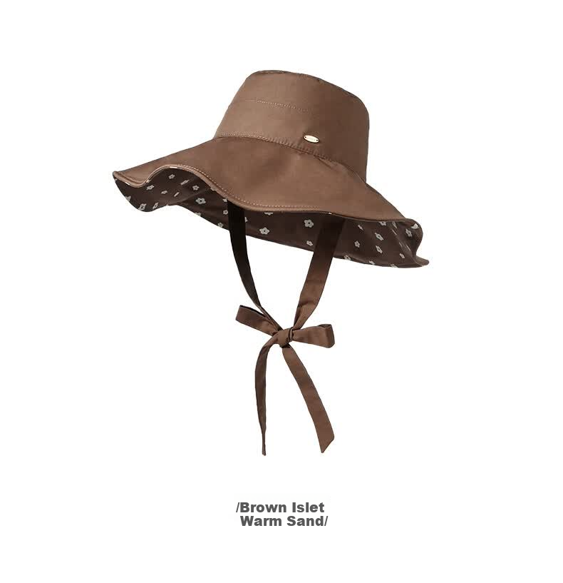 CACUSS Women's Spring Summer Wide Brim Sun Hat Outdoor Fisherman Hat Pure Cotton Printed Sun Hat Night Blooming Flowers 13