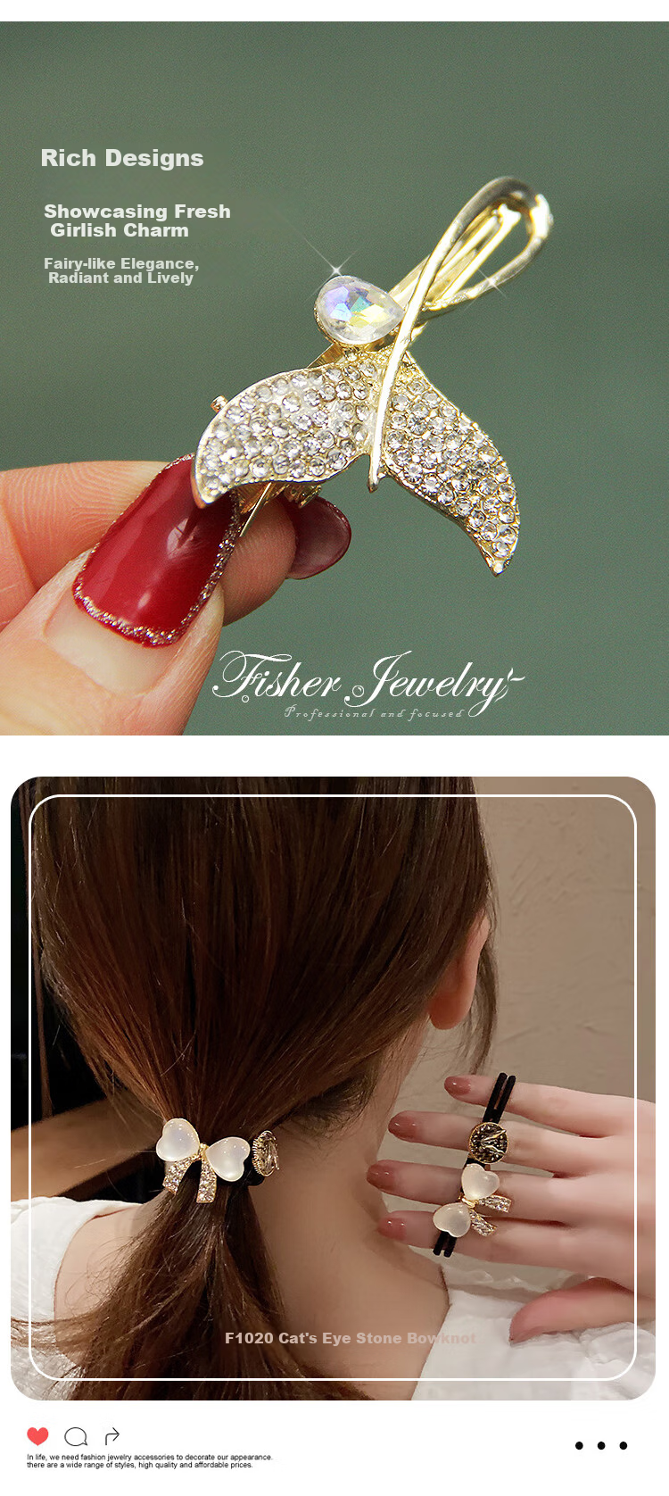 Dijing Butterfly Hair Clip, Hair Barrette, Women's Hair Accessory, 2026 New Style, Bangs Side Clip, Cute Children's Hair Ornament Set 9
