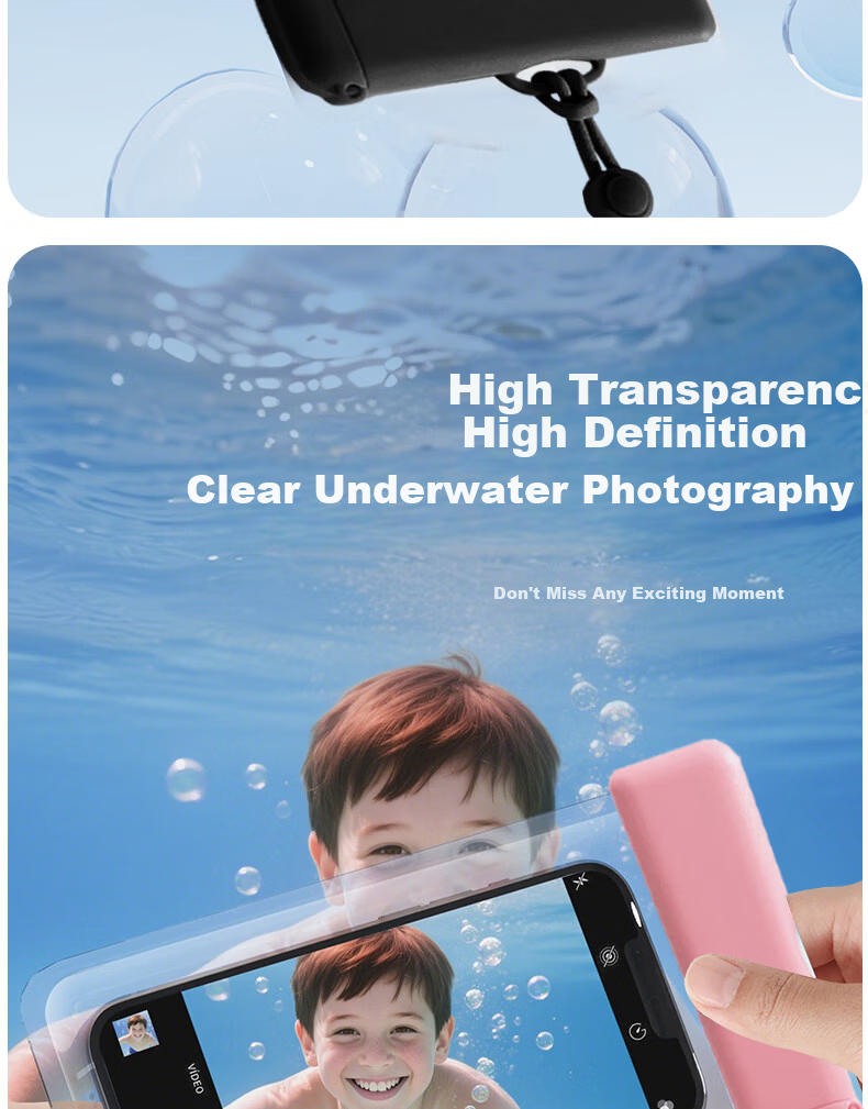 VIPY Waterproof Phone Pouch Touchscreen Compatible Underwater Camera Dustproof Swimming Rafting Sealed Lanyard Blue 4