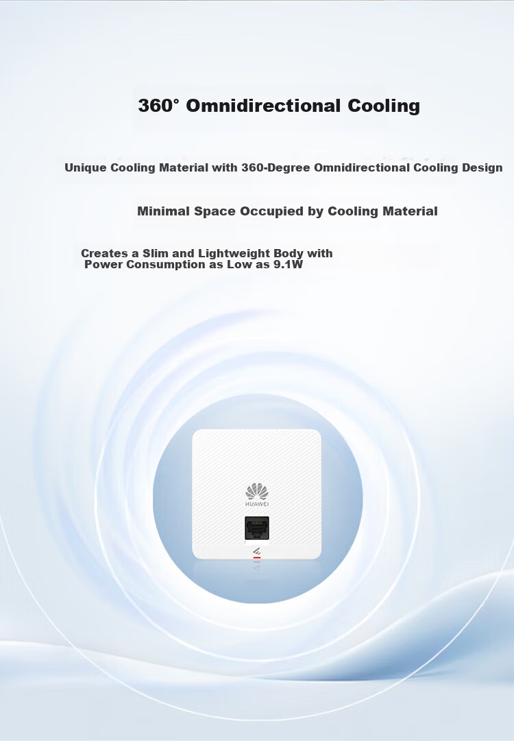 HUAWEI Kunling WiFi 6 Wireless AP Panel AP162E Dual GE Ports 11ax Indoor 2+2 Gigabit Dual-Band 5G Home AX3000M Graphite Black 3