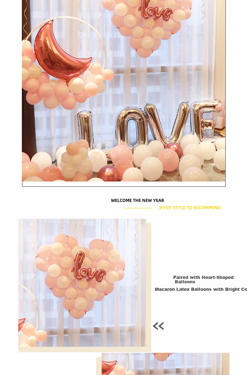 Abaoli Balloon Table Stand, Floor-Standing Column, Confession Display, Proposal Decoration, Wedding Room Setup, Wedding Supplies Including Lights 5