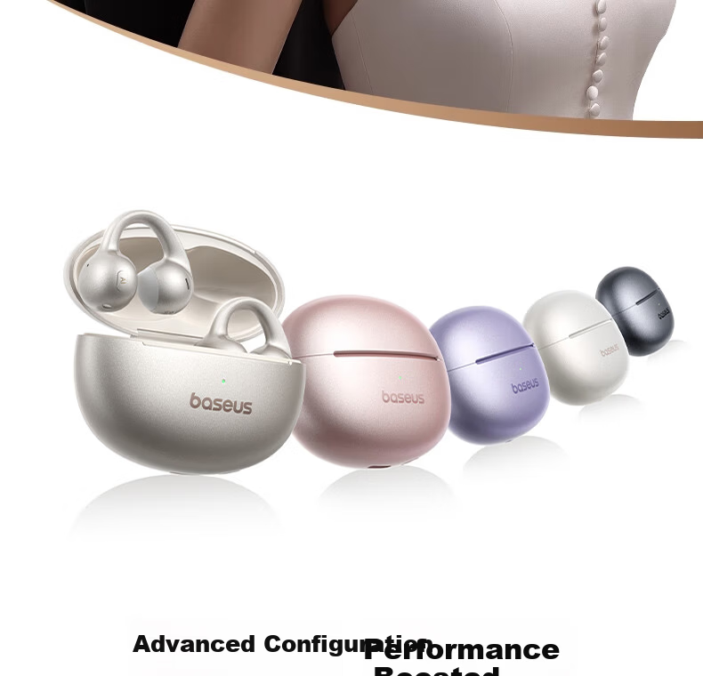 Baseus MC1 Pro AI Translation Bluetooth Earphones [Celebrity Edition] Clip-On Open-Ear Sports Call Noise-Cancelling Bone Conduction for Huawei and Apple Phones 4