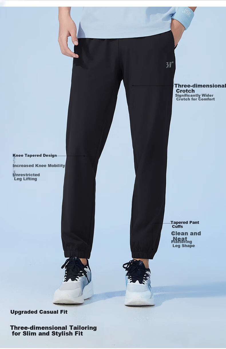361° Quick-Dry Pants Unisex Summer Outdoor Sun Protection Antibacterial Technology Trousers 652520777F Super Black M 8