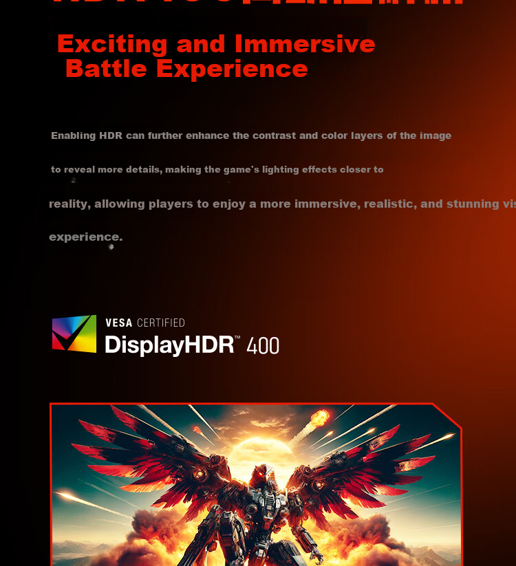 HKC 24.5 Inch 320Hz Fast IPS 1ms Low Blue Light HDR400 Factory Calibrated FPS Gaming Monitor Fengmang K5 8