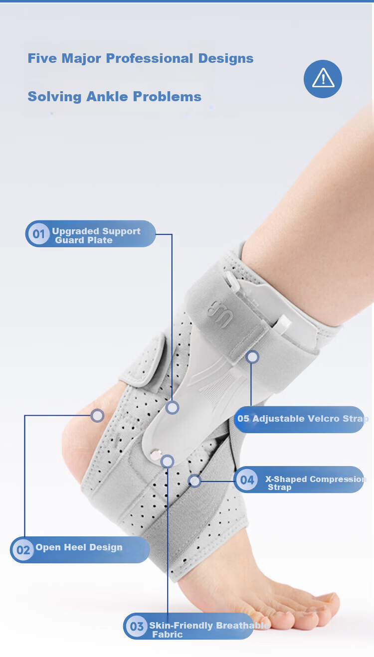 Tuobuzhe Ankle Brace Ligament Injury Support Anti-Sprain Ankle Stabilizer Fracture Recovery Splint Achilles Tendonitis Protector 5