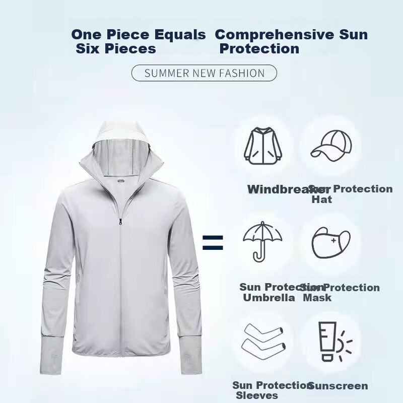 LangSha Women's Summer Sun Protection Jacket Cool Breathable Lightweight Ice Silk UV Protection Outdoor Sunscreen Coat 1777