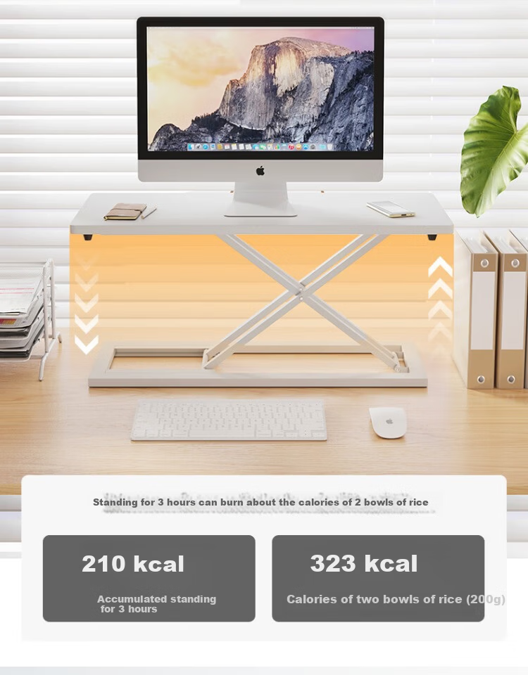 Qiyinge Standing Workbench Desktop Computer Desk Height Adjustable Laptop Office Desk Table 11