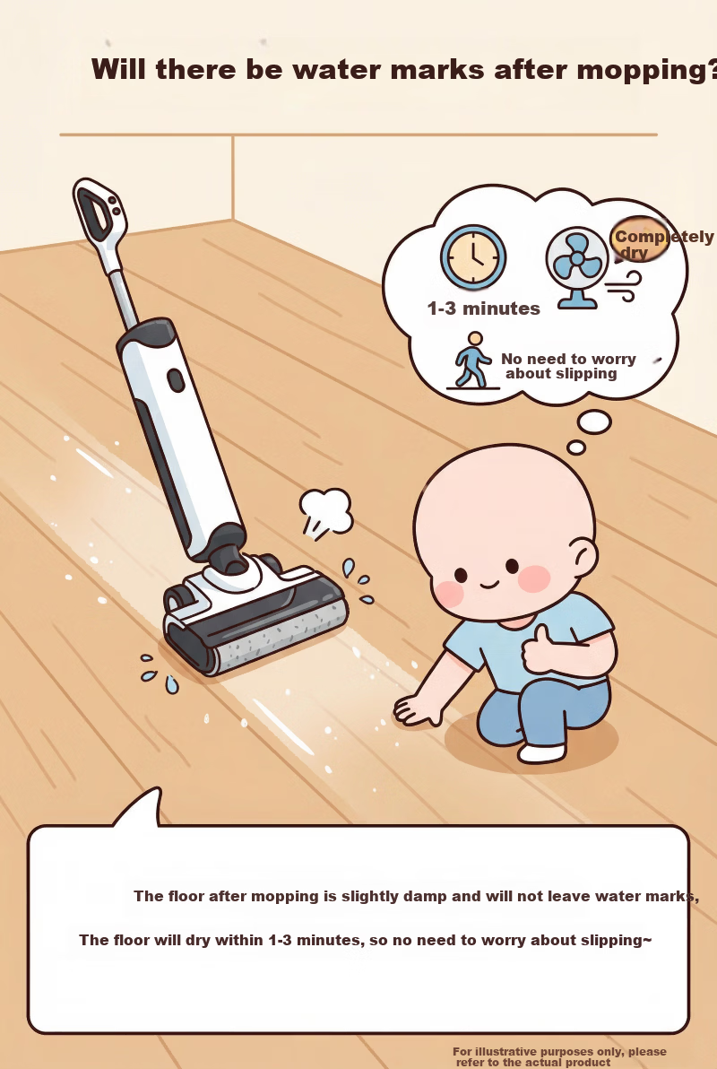 JD Jingzao Little Orca Plus Floor Washer 21KPa Suction 100℃ Hot Water Cleaning Wireless 3-in-1 Home Mop Vacuum Self-Cleaning Floor Cleaner Mother's Day Gift for Mom 31