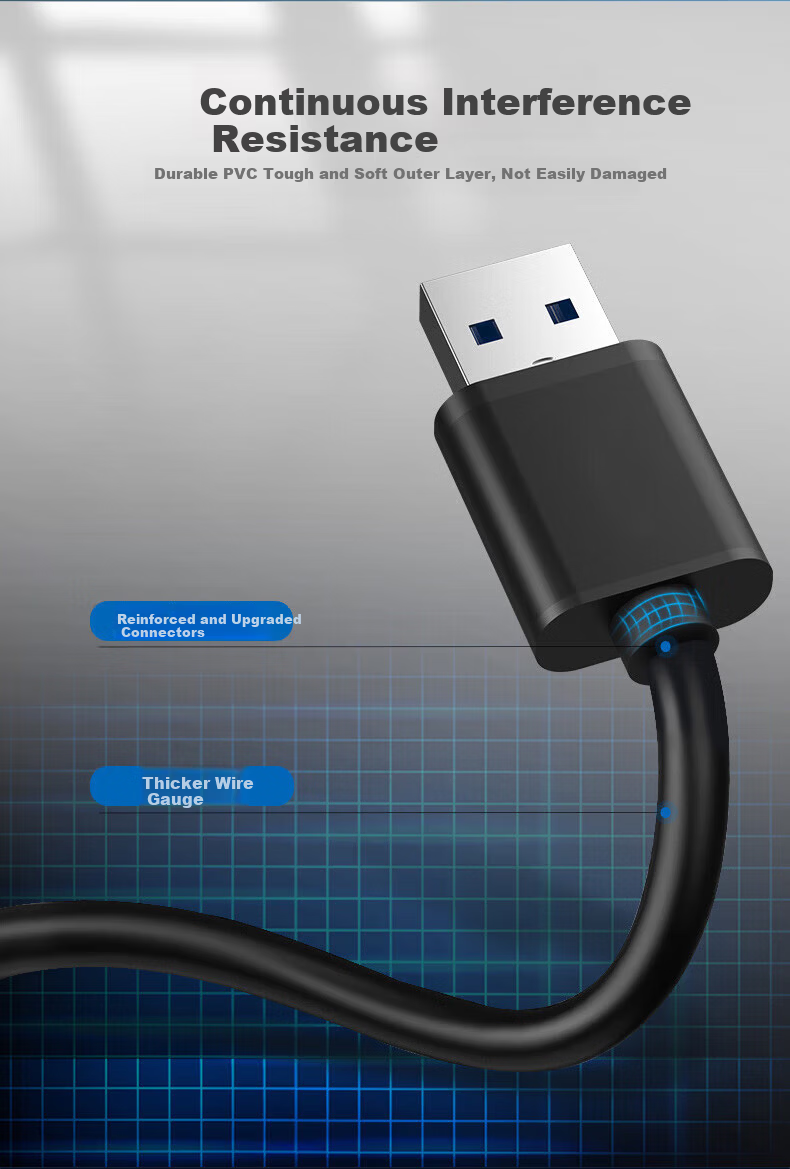 Newmine USB 2.0 High-Speed 4-Port HUB Splitter USB Expansion Dock Extension Cable Converter for Laptop Desktop Approx. 0.25m Black 8