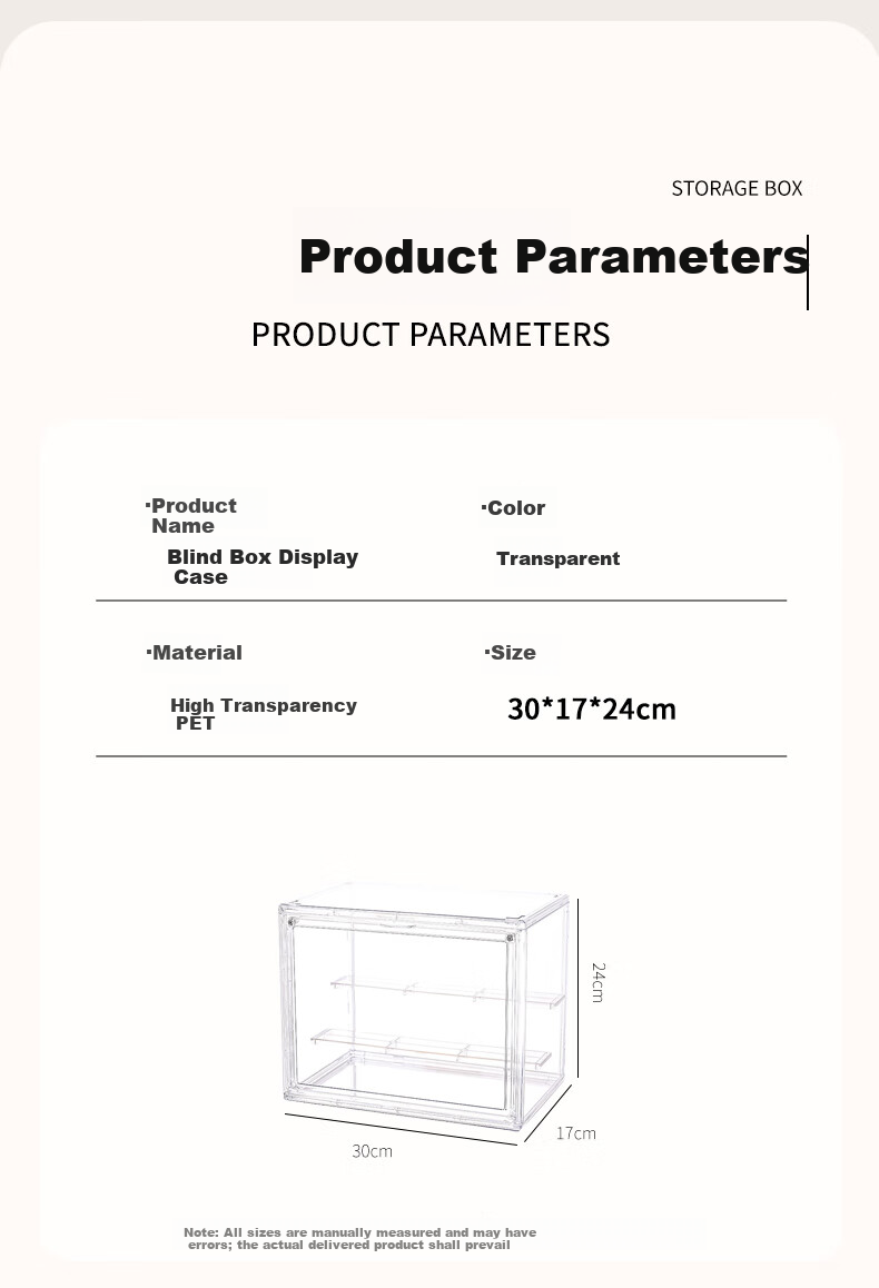 40,000 Kilometers Blind Box Storage Display Rack Transparent Dustproof Figure Storage Box Doll Labubu Pop Mart Model Display Cabinet 9