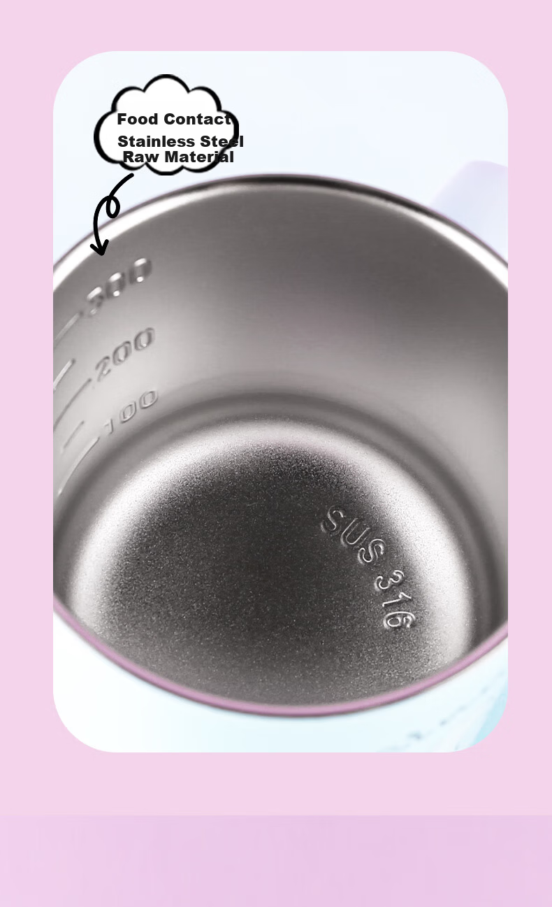 Milonbear Ultraman Kids Milk Mug Insulated Stainless Steel 316 High Temperature Resistant Anti-Drop Graduated Cup 3