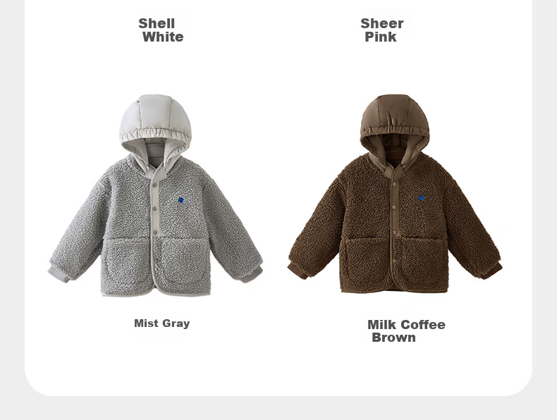 Babycare Children's Autumn Winter Thickened Jacket Girls Boys Casual Warm Baby Coat Cloud Gray 110 9