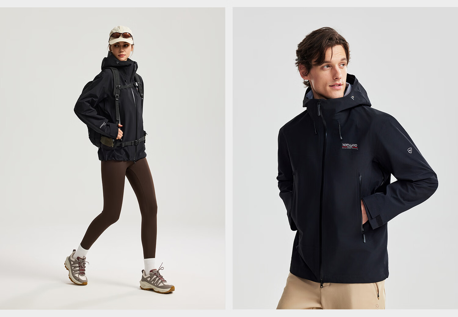 NORTHLAND 【Gale】3L Hard Shell Waterproof Windproof Hiking Mountaineering Jacket Unisex Outdoor Shell Jacket 24