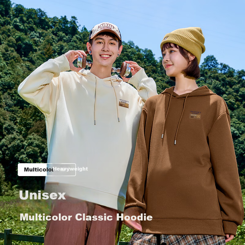 Baleno Men's Sweatshirt Spring Autumn American Style Heavyweight Casual Loose Hoodie Long Sleeve Jacket