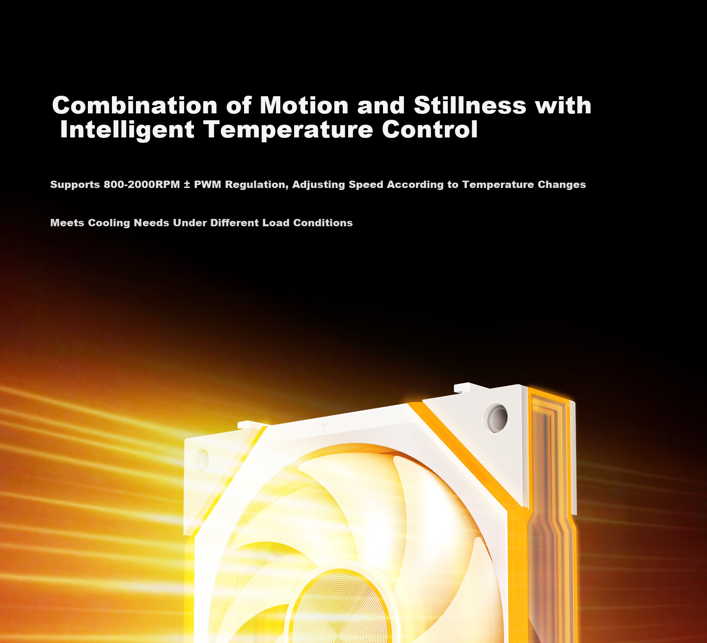 JEYI PC Case Building Block Fan ARGB Motherboard Sync PWM Temperature Control Noise Reduction Anti-Vibration Feet Infinite Lighting Effects Silent Cooling Computer Case Cooler 5
