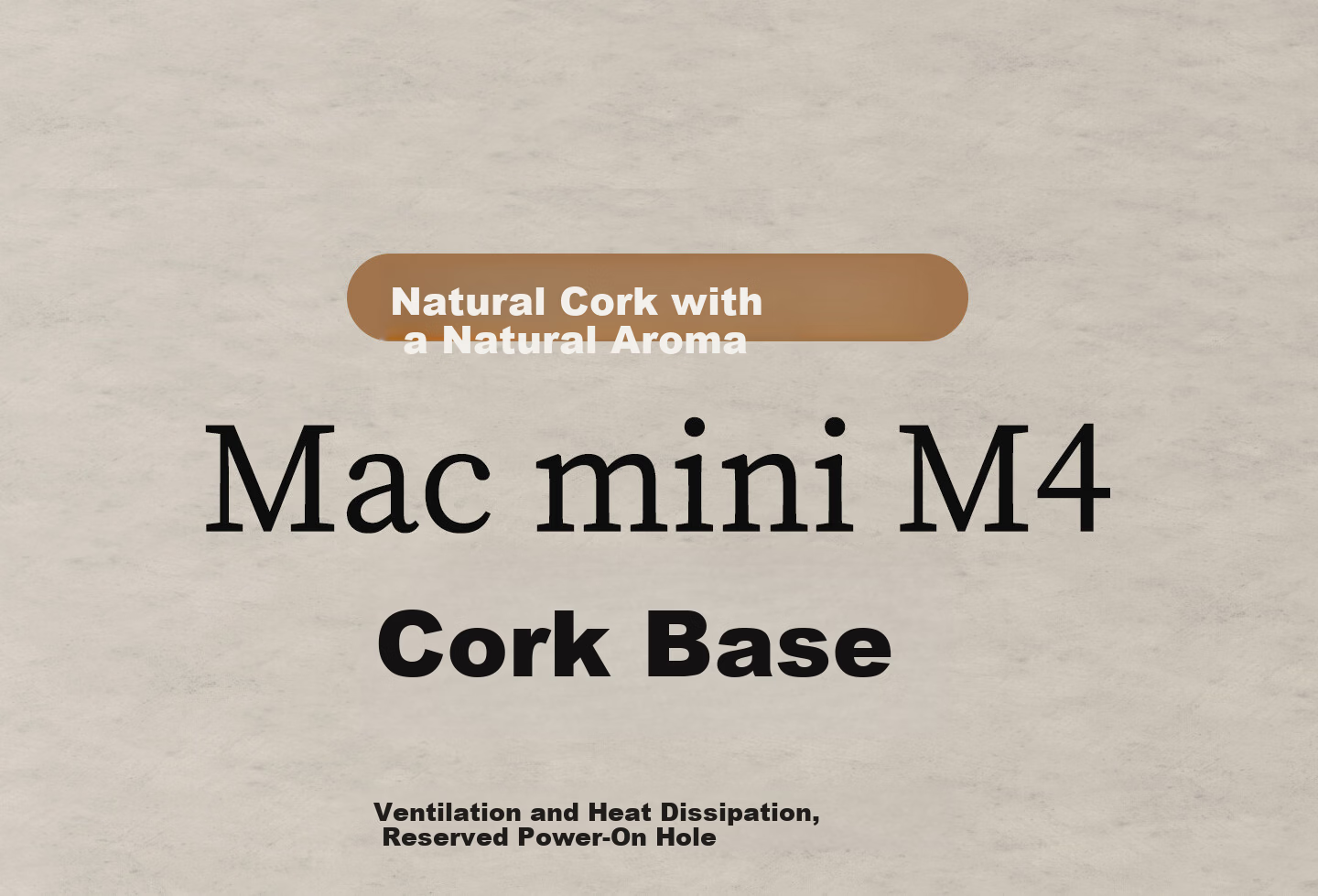 Haibeisi Dustproof Base Stand with Coffee Cork Cooling Rack for Mac mini M4/M4 Pro Mini Stack Accessories 1