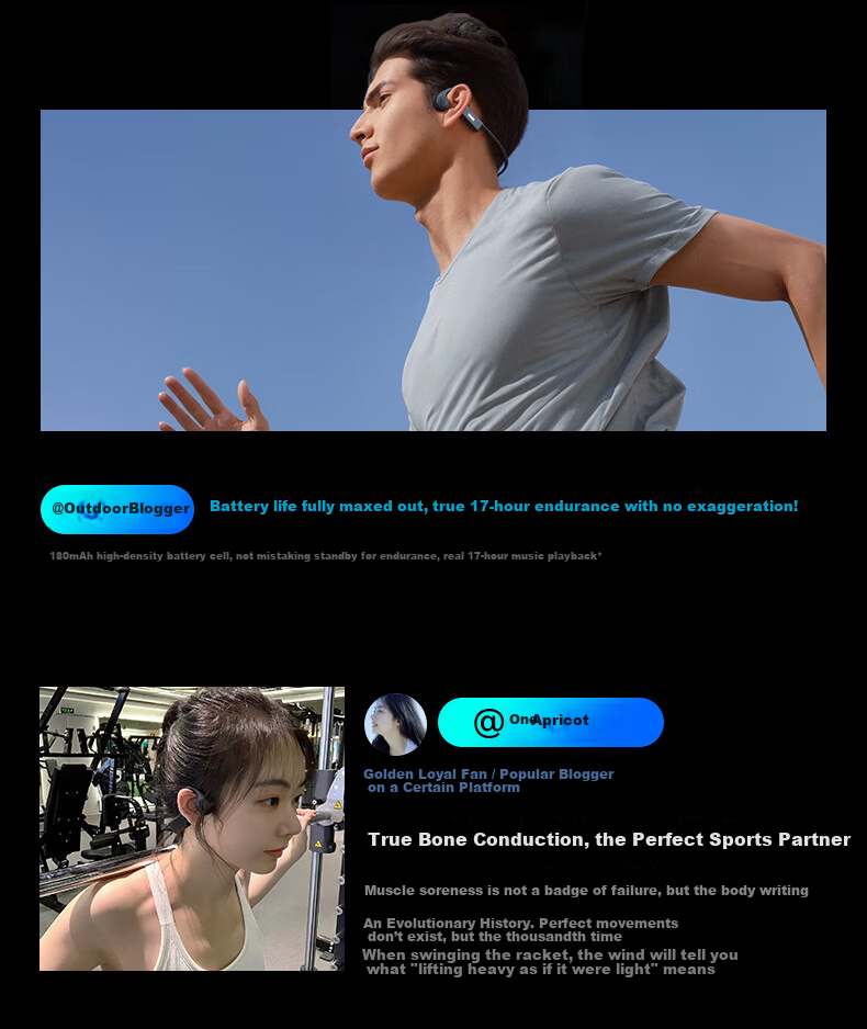 KINYO Bone Conduction Bluetooth Earphones 2025 New Wireless Sports Running Ear-Hook X7Pro 8