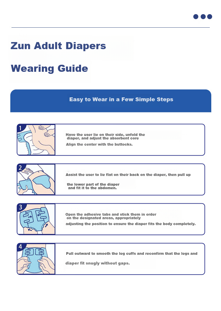 Zundaren Adult Diapers L Size 10 Pieces Waist Tape (Waist: 82-136cm) Incontinence Pads for Elderly and Postpartum Women 9