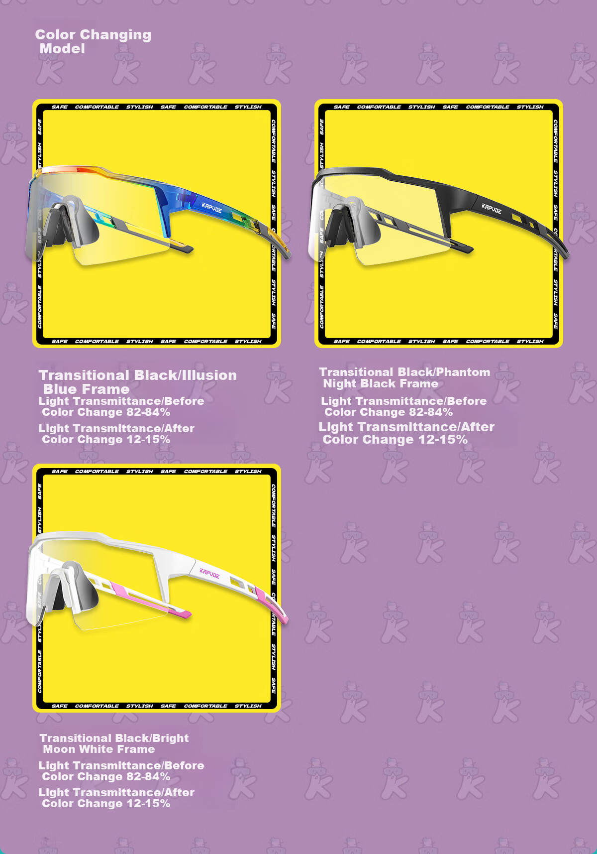 KAPVOE Kids Pilot Sports Sunglasses Running Cycling Glasses Children Speed Skating UV Protection Goggles Unisex 26