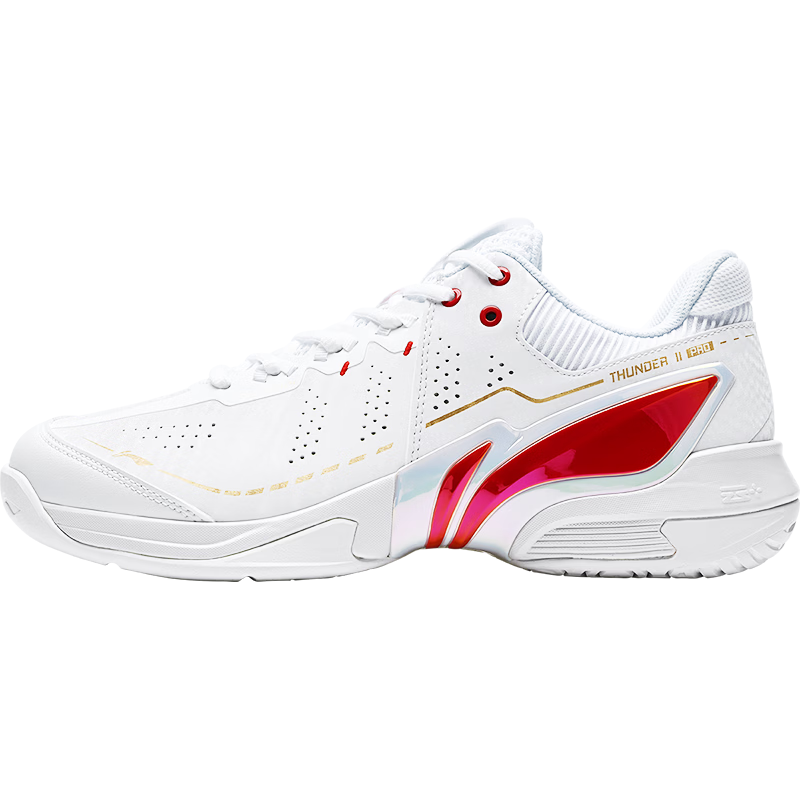 LI-NING Thunder 2 PRO Badminton Shoes with 䨻 Technology Shock Absorption and Rebound Professional Protective Sports Shoes Size 44