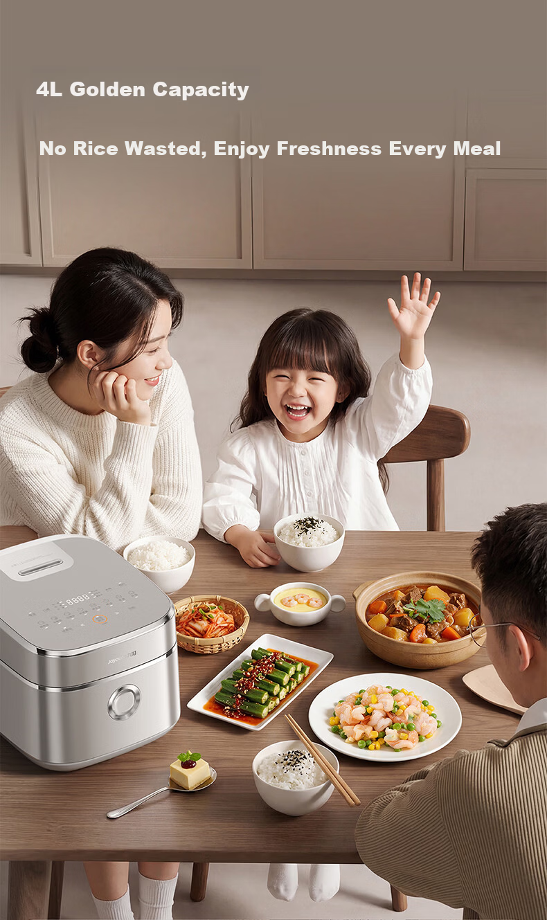 Joyoung Flagship Dual-Drive IH High-Purity Titanium 0-Coating Low-Sugar Rice Cooker 4L Stainless Steel Far-Infrared Air-Cooled Moisture Film 40N1U Pro2 29