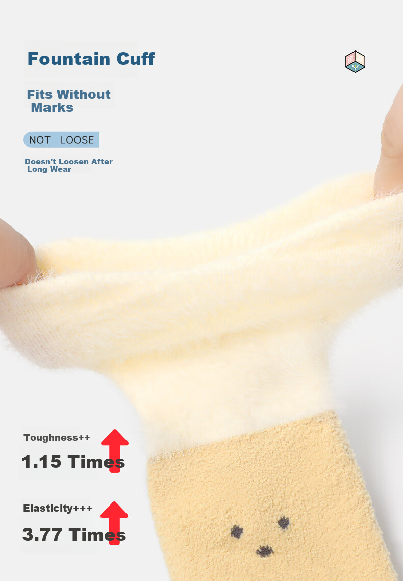 Baby Face Infant Socks Spring and Autumn Newborn Baby Mid-Calf Cotton Socks Children's Socks Autumn and Winter Foot Covers 3 Pairs Pack 6
