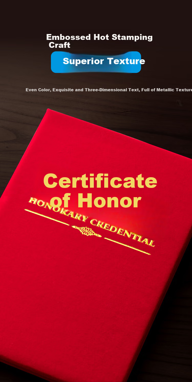 DSB 8K Single Pack Medal Style Honor Certificate Cover Inner Core Custom Glossy Gold Stamped Award Protective Sleeve Annual Ceremony Award [Includes 2 Inner Sheets] 051018 6