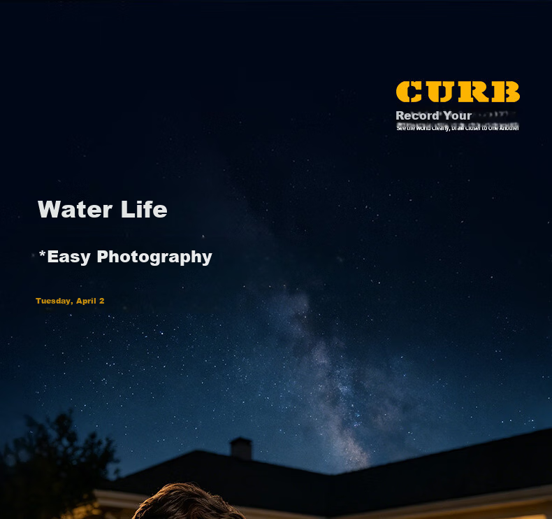 CURB Professional High-Power HD Astronomy Telescope for Stargazing, Space, Kids Beginner Home Use, Jupiter Cloud 1000000 12