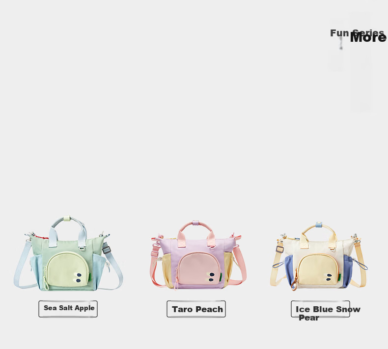 SHUKIKU Rainbow Candy Mommy Mini Tote Bag Outdoor Kids Crossbody Handbag Sea Salt Apple One Size 14
