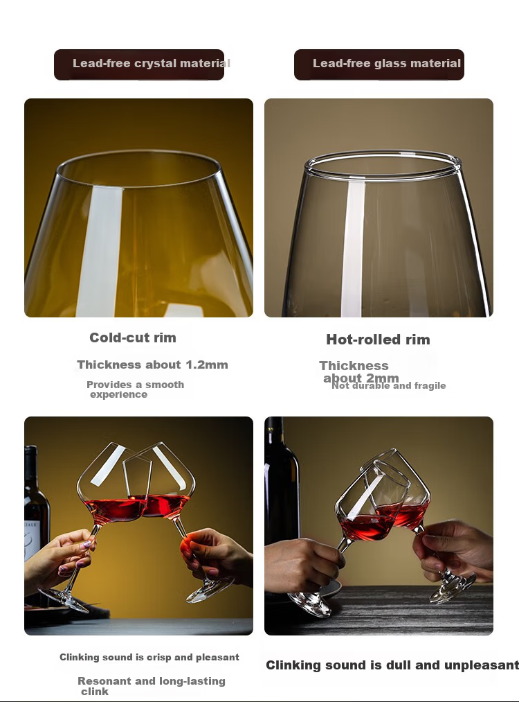 MUMU Crystal Burgundy Wine Glass Set High-End Home Use Stemware Decanter Wine Accessories Wedding Gift 7