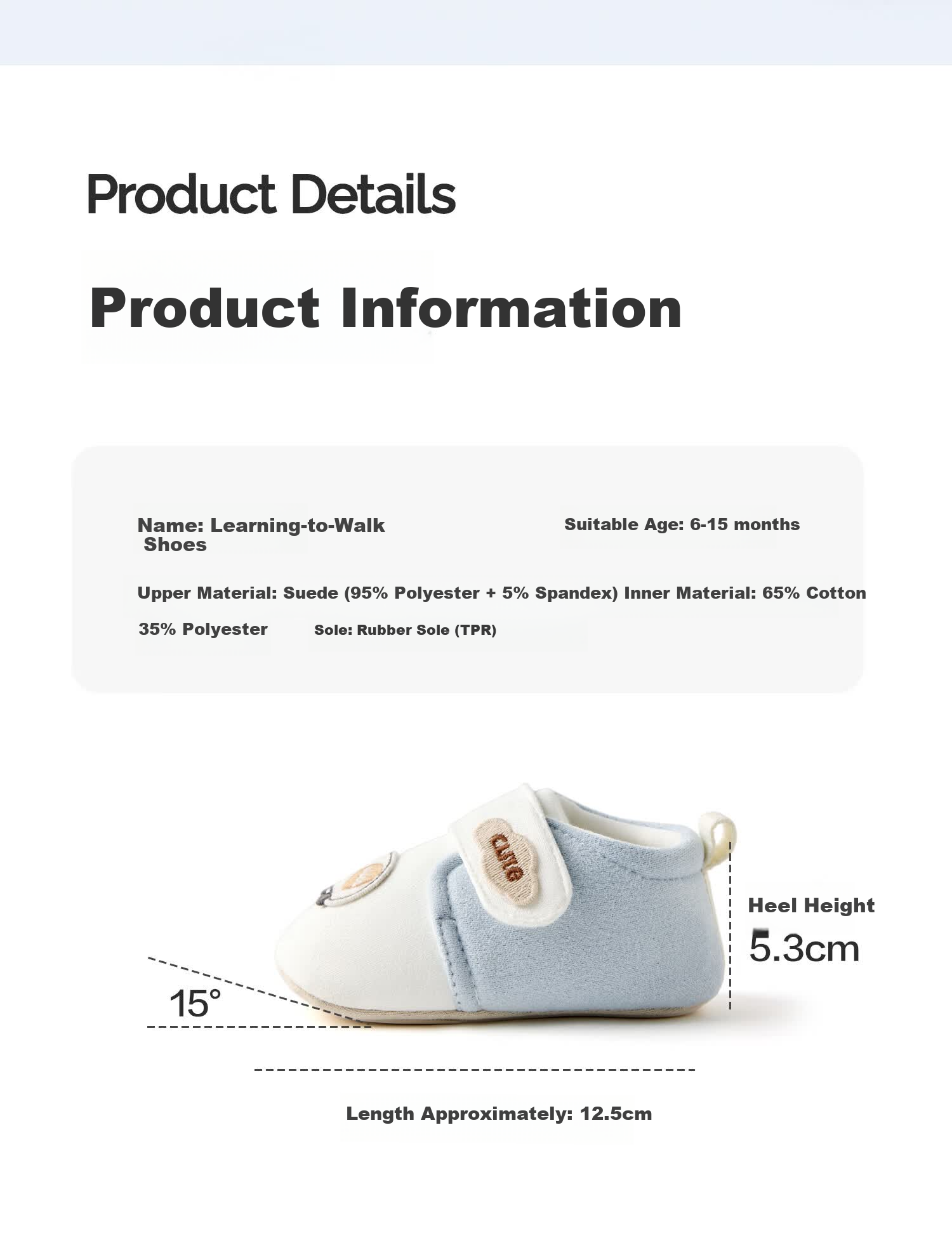 Baby Soft Sole Non-Slip Indoor Toddler Shoes for 6-12 Months Spring Summer Thin Sole 2