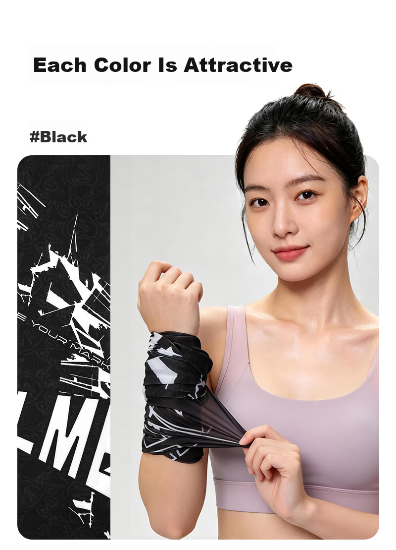 KELME Cooling Sweat Wipe Sports Wristband Unisex Sweat-Absorbing Quick-Dry Running Wrist Towel Fitness Wristband 8