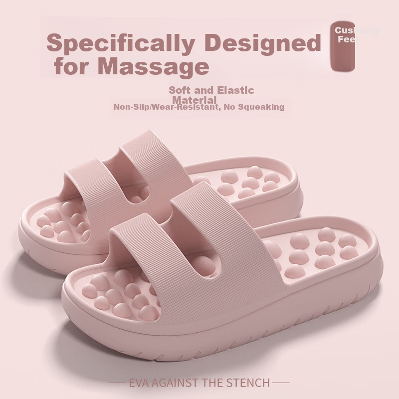 She Enjoy Cooling Slippers Unisex Home Bathroom Hollow Massage Cloud Walking Slippers