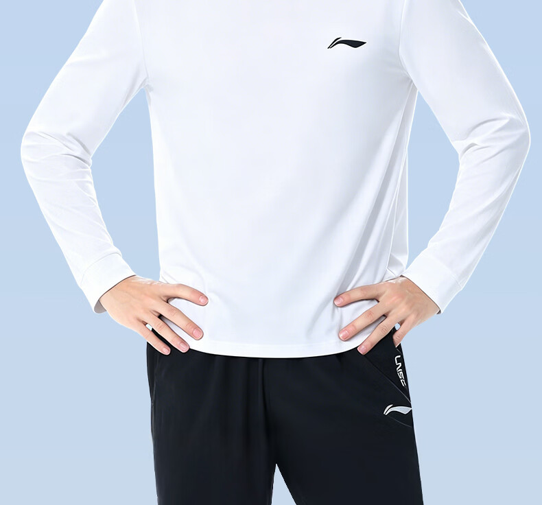 Li-Ning Men's Quick-Dry T-Shirt Short Sleeve Summer Breathable Ice Silk Casual Loose Running Basketball Sports Fitness Quick-Dry Shirt 9