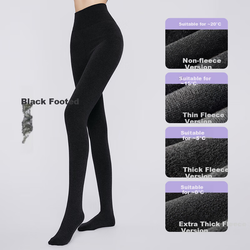 Mianzhu House [Light Warm Underwear] Women's High-Waist Fleece-Lined Thickened Tights Leggings Autumn Winter 2025 New Slimming Pantyhose