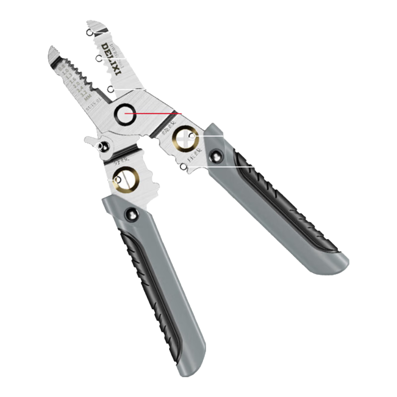 DELIXI Wire Stripping Pliers, Electrician's Specialized Wire Cutter, Multifunctional Stripping Pliers, Handheld Multi-Function Wire Separator And Crimping Pliers